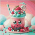 30x30 50 Farben Bubble Tea Red