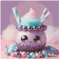 40x40 50Farben Bubble Tea purple