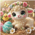 40x40 50Farben Easter Sheep 2025