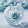 Rose Glass Apple 50Farben 40x40