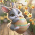 50x50 45Farben Bunny on Egg