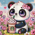 50x50 50 Farben little Panda Girl