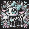 50x50 50Farbe Skelett Cow