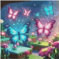 50x50 50Farben Pixel Butterfly