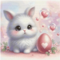 50x50 55Farben Love Bunny