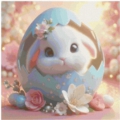 50x50 85 Farben Bunny in the Egg