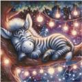 Sleeping Zebra Pixel 50x50 50 Farben