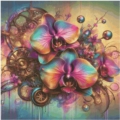 60x60 70Farben Steampunk Orchid