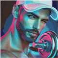 Man with Dumbbell 150Farben 70x70