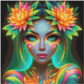 Neon Lights Woman 150Farben 70x70