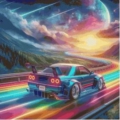 70x70 70farben Rainbow Skyline