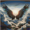 Dark Angel Wings 80Farben 70x70