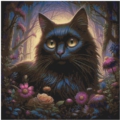 Angies Black Cat 60x60 cm 80 Farben