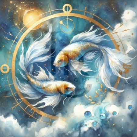 Diamond Painting Bild „Aquarell Fische“