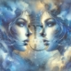 Diamond Painting Bild „Aquarell Zwilling“