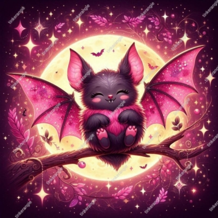 Diamond Painting Bild „Bat in Love“