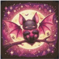 Bat in Love 60x60 cm 100 Farben