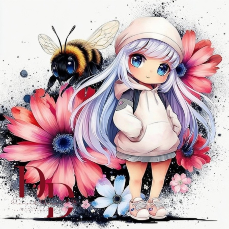 Bee Magic Anime Girl 80x80 cm 273 Farben