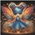 Blue Hair Fairy 60x60 60Farben