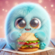 Diamond Painting Bild „Blue Hamburger Monster“