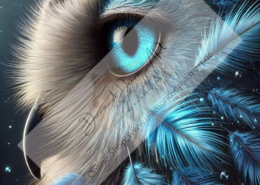 Diamond Painting Bild „Blue Owl“