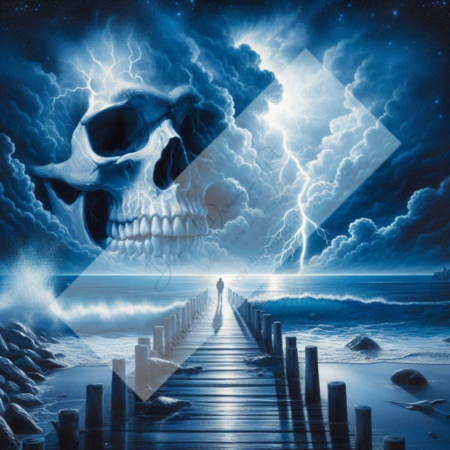 Diamond Painting Bild „Blue Skull Beach“