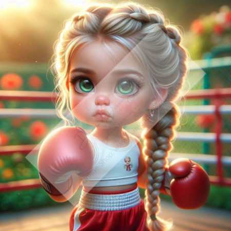 Diamond Painting Bild „Boxing Girl“