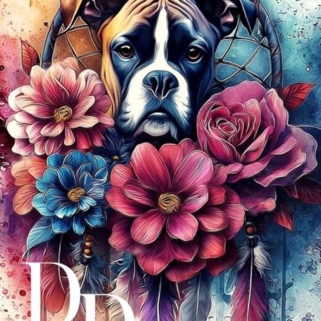 Bulldog dream catcher 60x80 cm 292 Farben