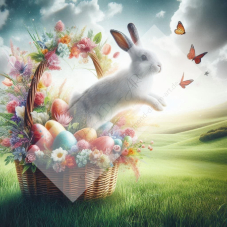 Diamond Painting Bild „Bunny Hop“