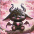 Cherry blossom monster with a Heart 60x60 120 Farben