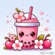 Diamond Painting Bild „Cherryblossom Bubble Tea“