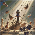 Chessboard Pieces 60x60 cm 85 Farben