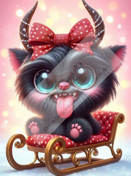 Diamond Painting Bild „Christmas winter Monster“