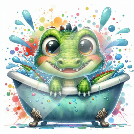 Diamond Painting Bild „Clean Crocodile“