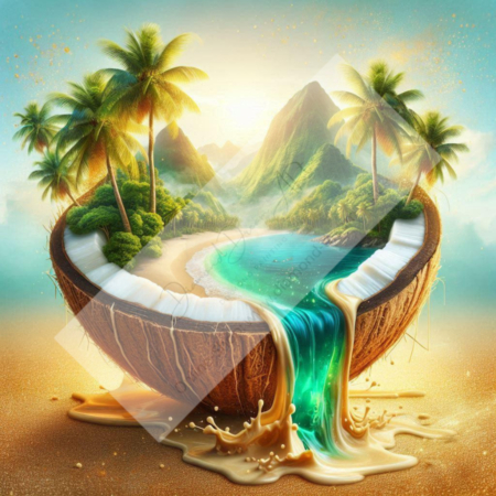 Diamond Painting Bild „Coconut Island“