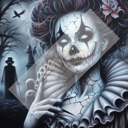 Diamond Painting Bild „Creepy Clown Girl“
