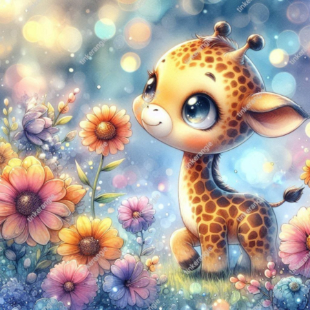 Diamond Painting Bild „Cute giraffe“