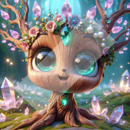 Diamond Painting Bild „Cute tree Diva“