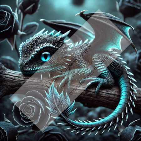 Diamond Painting Bild „Dark Blue Dragon“