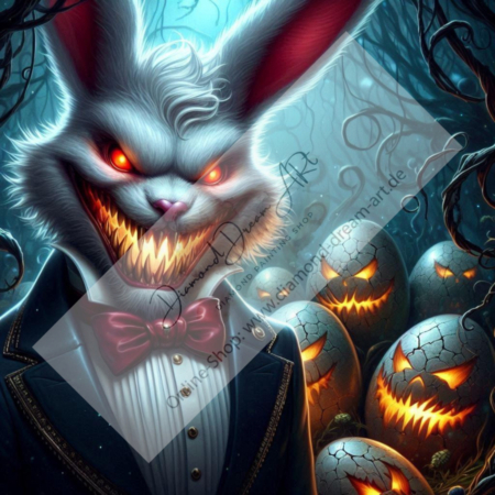 Diamond Painting Bild „Dark Easter Bunny“