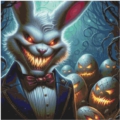 Dark Easter Bunny Pixel 70x70 130 Farben