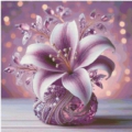 Diamond Lilie Pixel 170 Farben 70 x 70 Cm