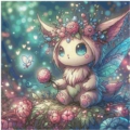 Diamond Painting Bild „Milow in the Magic Forest“ Pixel 60x60 cm 200 Farbenv
