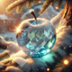 Diamond Painting Picture “Blue Winter Crystal Apple”