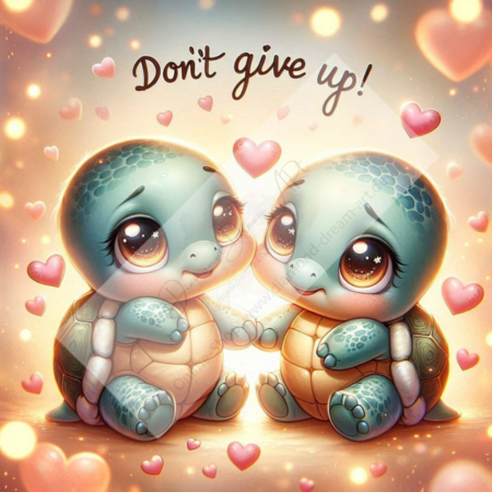 Diamond Painting Bild „Don´t give up“