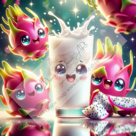 Diamond Painting Bild „Dragon Fruit Shake“