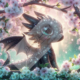 Diamond Painting Bild „Dunkler Kirschblüten Drache“