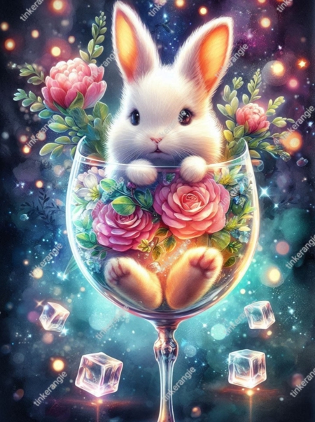 Diamond Painting Bild „Easter in a glass“