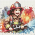 Feuerwehr 60x60 cm 50 Farben