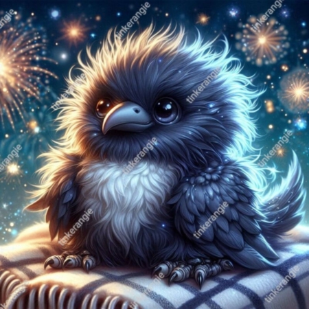 Diamond Painting Bild „Fireworks Raven“